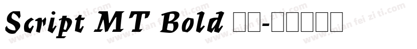 Script MT Bold 粗体字体转换
